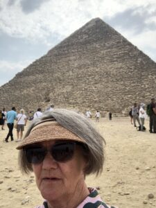 Kay at the Pyramid of Khufu largest pyramid in Giza